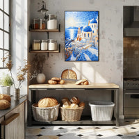 Santorini Mosaic Poster