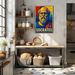 Socrates Mosaic Portrait Poster