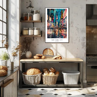 Vibrant Times Square Neon Lights Urban or Cityscape Poster PosterGoat