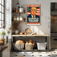 Trump Resolute Leader Pop Art Patriotic Poster
