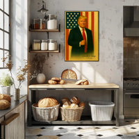 Donald Trump Guiding Light Nation Patriotism Leadership American Pride Cinematic Poster