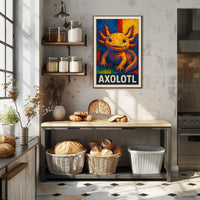 Axolotl Mosaic Art Poster