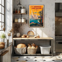 Fly To Australia New Zealand By Poster