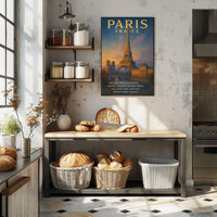 Parisian Romance: Vintage Eiffel Tower Art Print