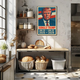 Donald Trump Presidential Term Patriotic Pop Art Poster