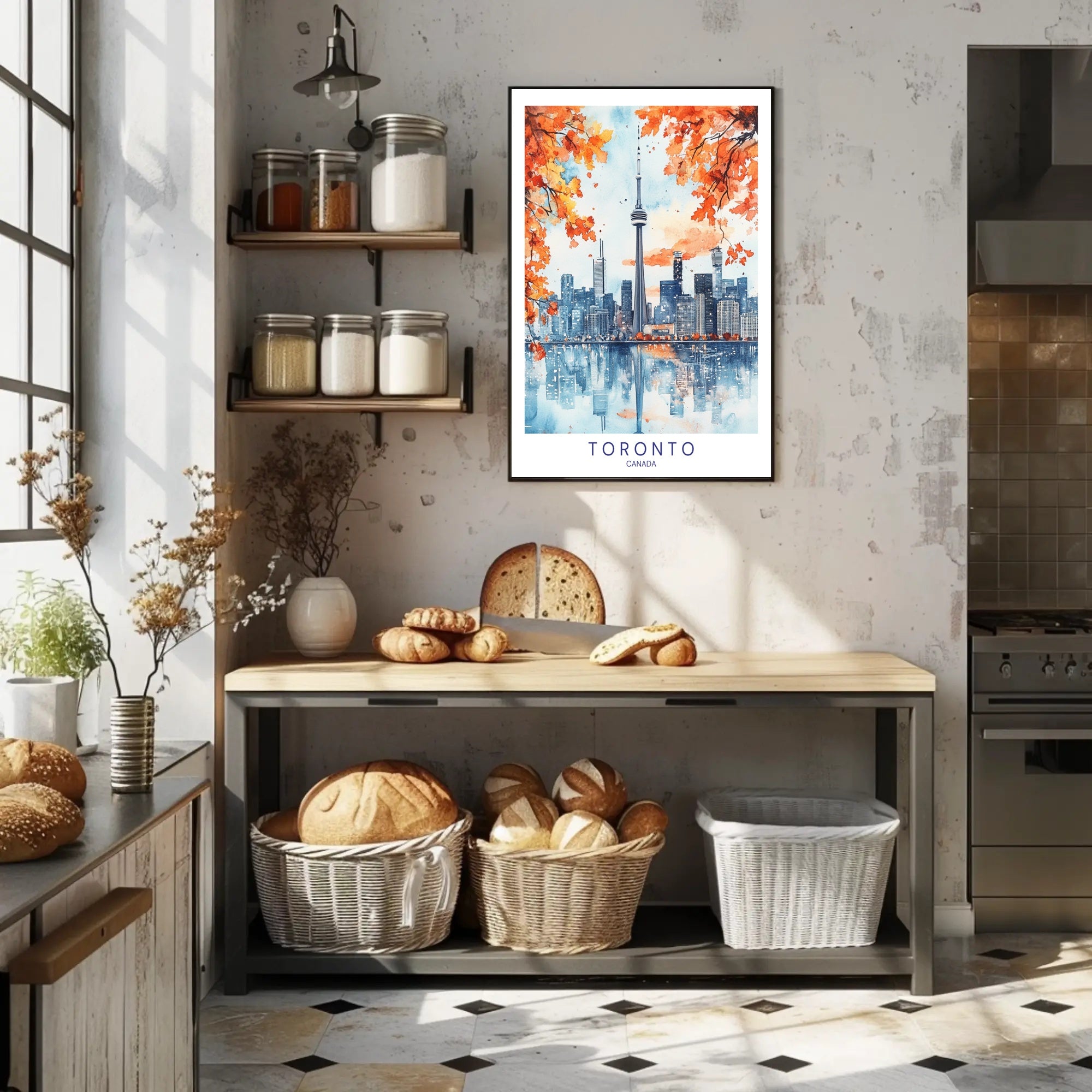 Toronto Skyline in Autumn Poster PosterGoat