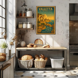 Valletta Vintage Travel Poster Wall Art Print