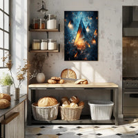 Shattered Light Abstract Geometric Art Poster