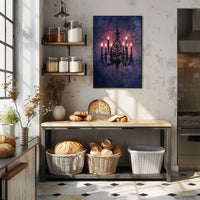 Intricate Chandelier Design Vintage Style Heritage Poster