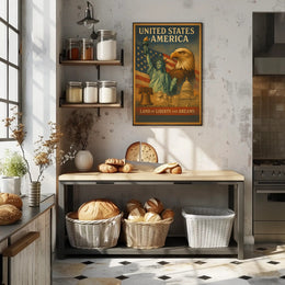 Land of Liberty and Dreams Poster PosterGoat