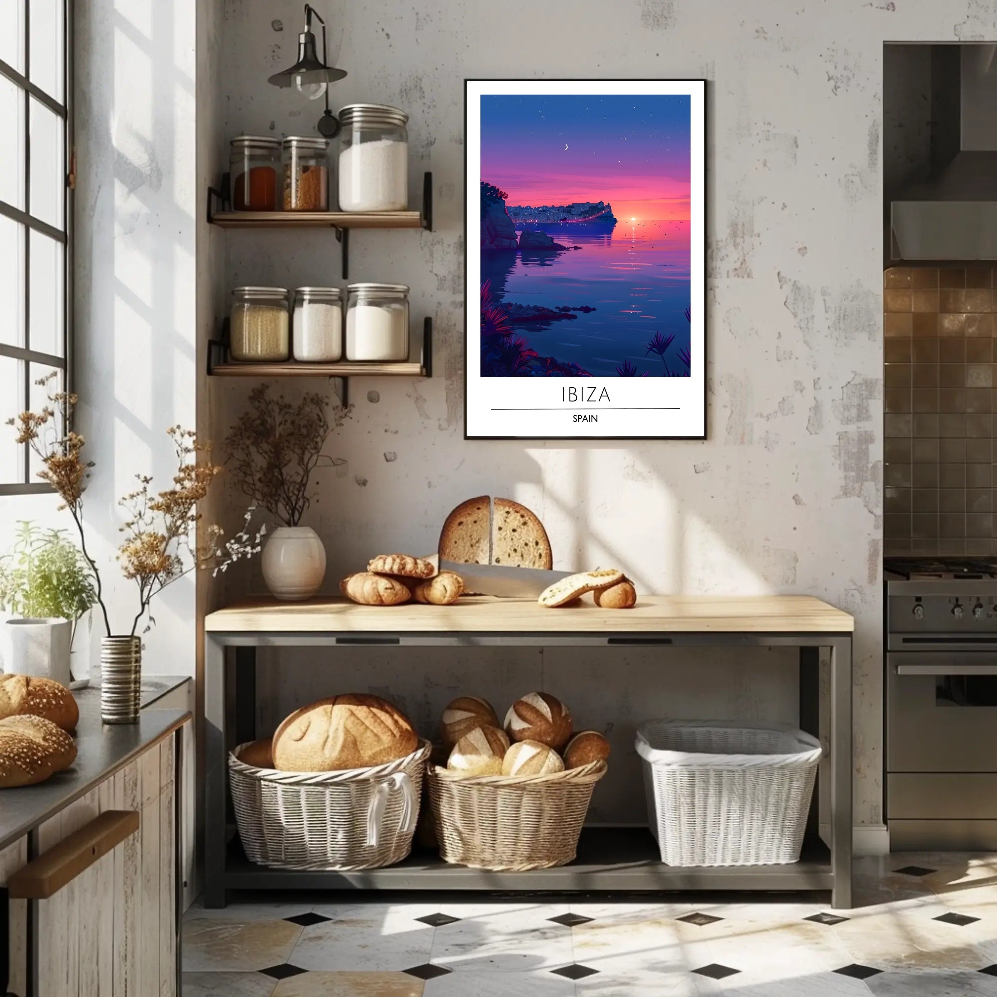 Ibiza Sunset Serenity Art Travel Poster