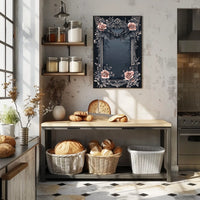 Gothic Romance Bat and Roses Poster