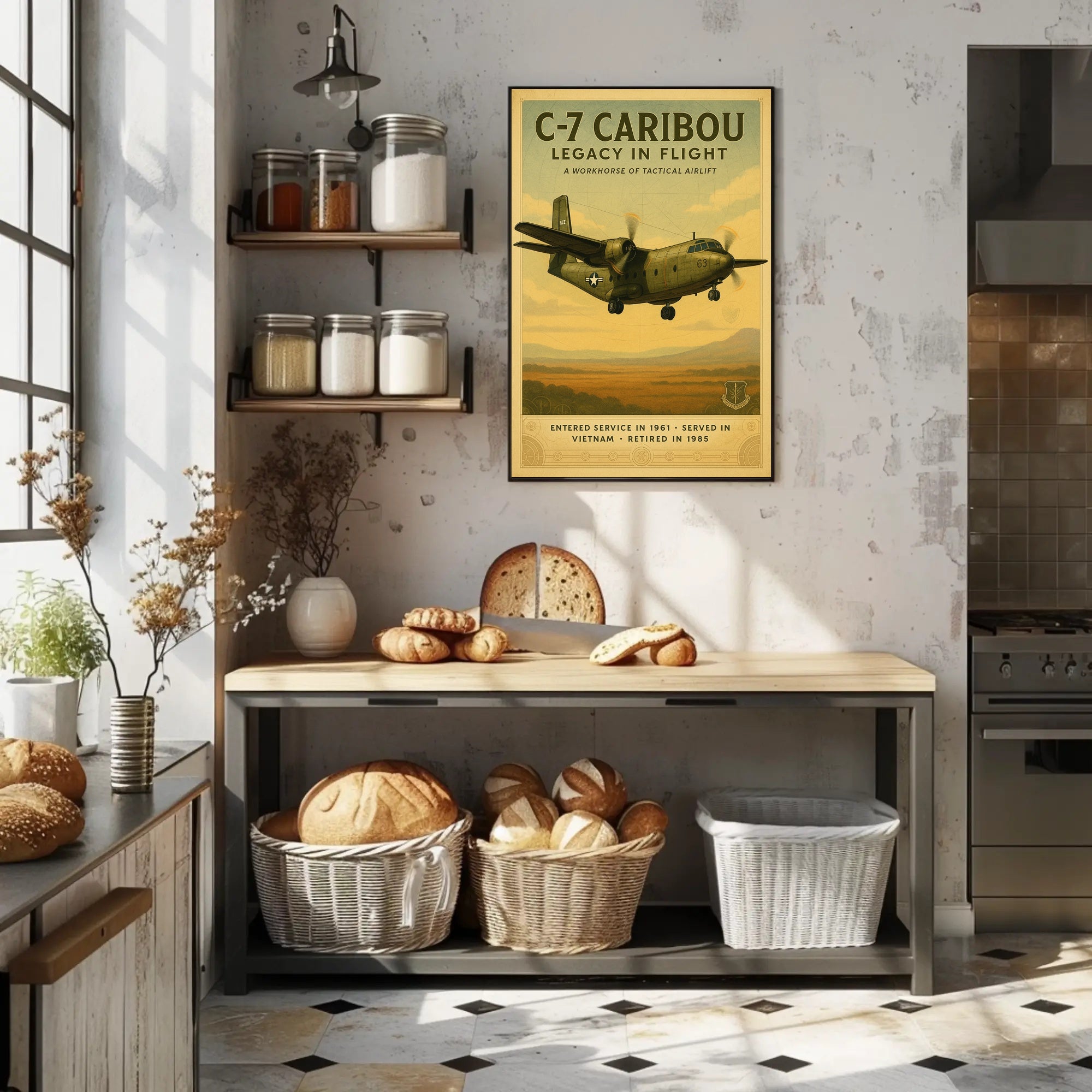 C-7 Caribou Legacy In Flight Poster Art PosterGoat