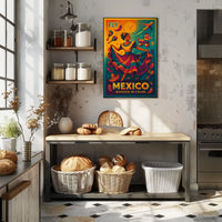 Fly to Mexico Wander in Color Poster