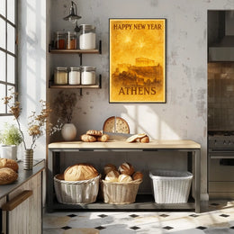 New Year Celebration in Athens Poster
