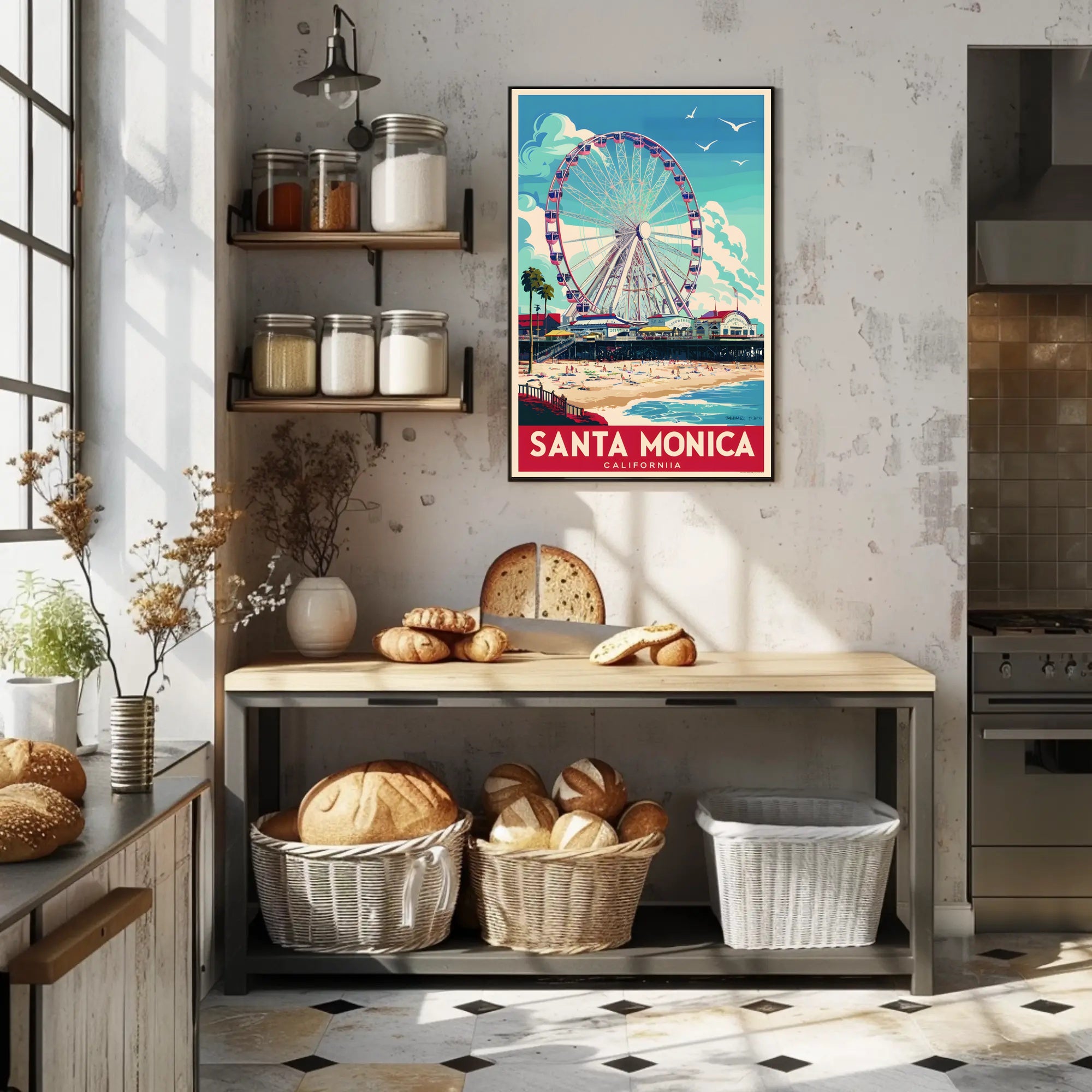 Santa Monica Ferris Wheel Poster