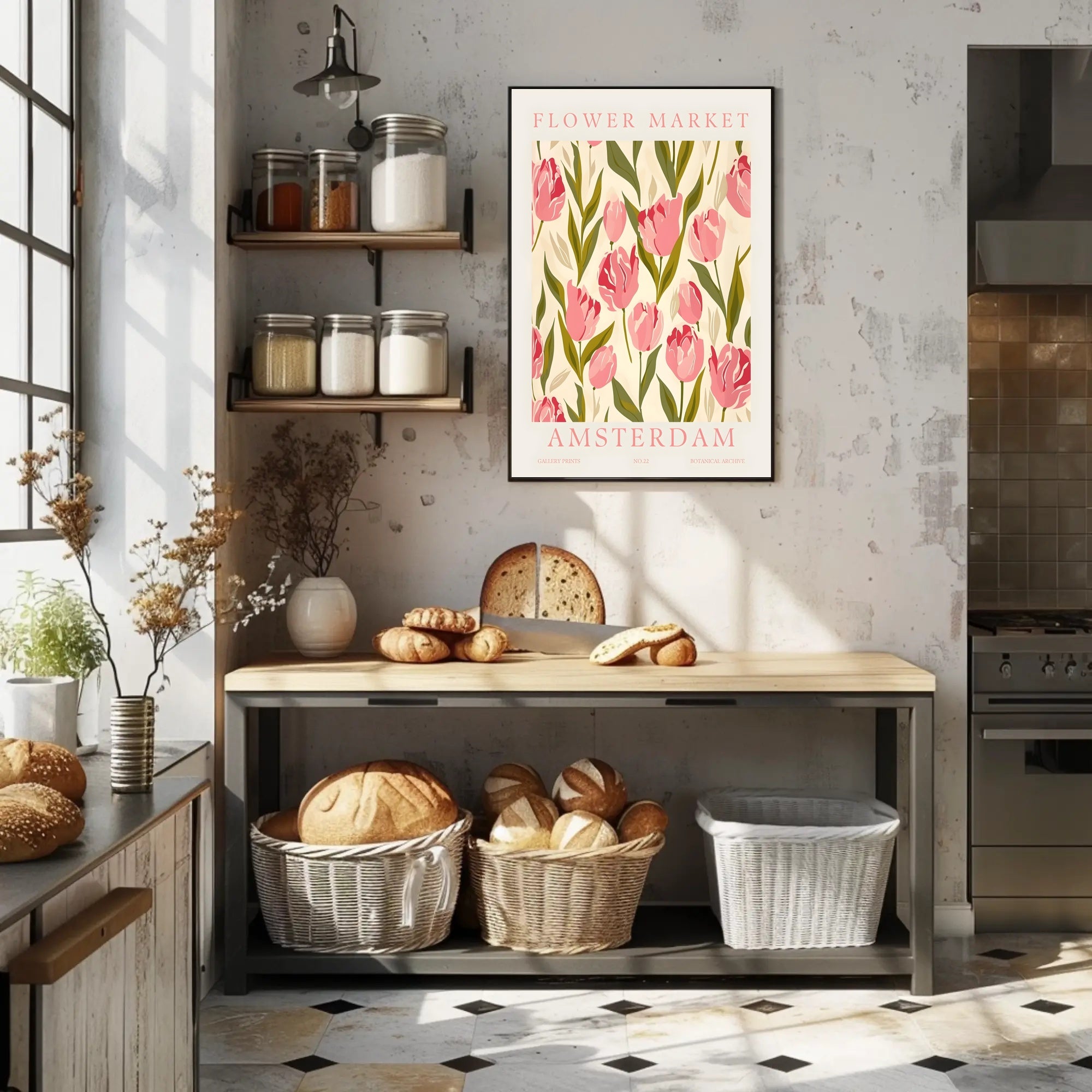 Flower Market Amsterdam Poster