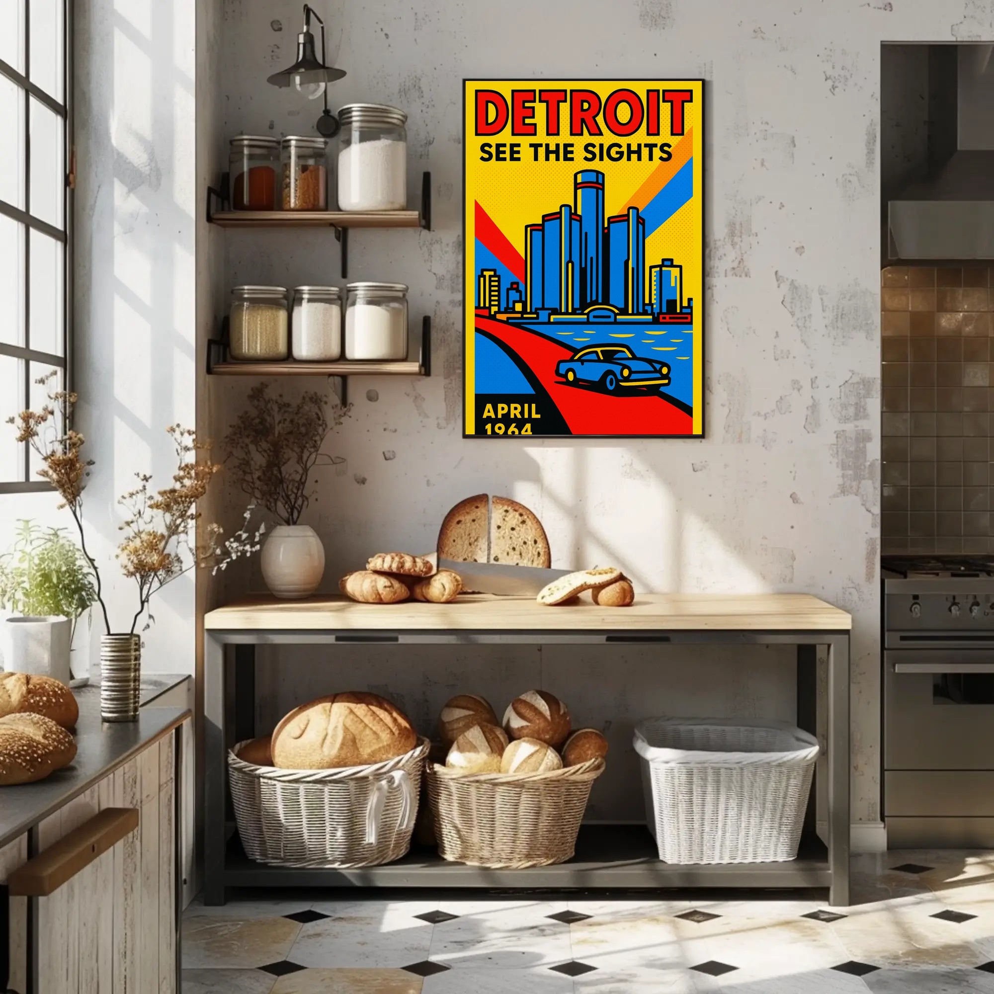 Discover Detroit See the Sights Poster PosterGoat
