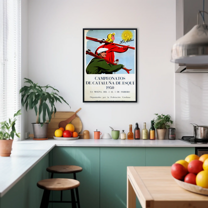 Ski Championship Cataluña Vintage Poster