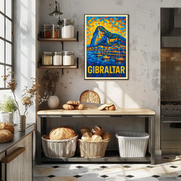 Gibraltar A Vibrant Mosaic Poster
