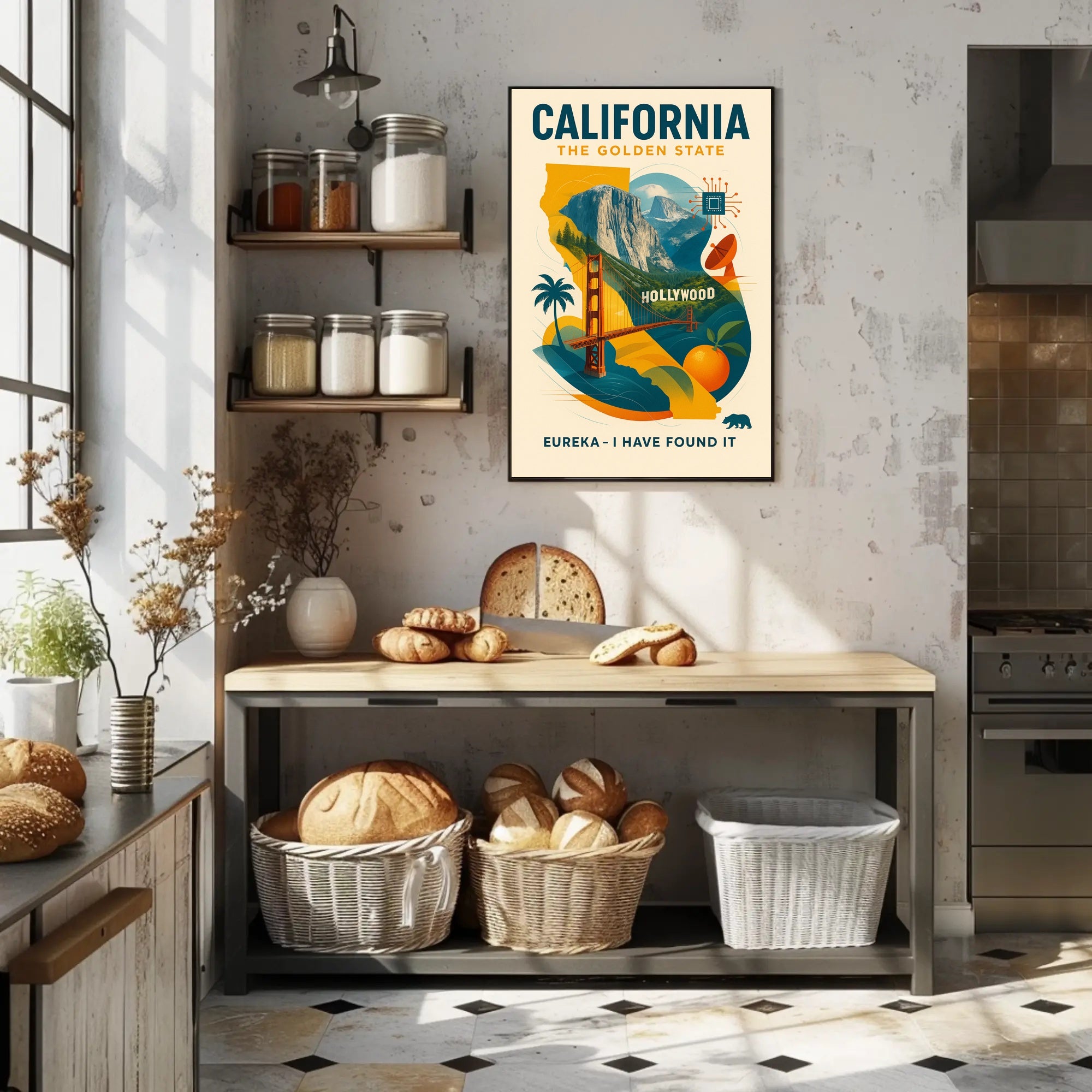 California Adventure: Vintage Travel Poster