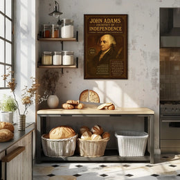 John Adams Historical Vintage Presidential Poster