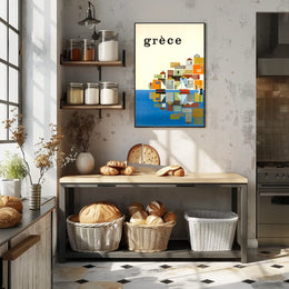 Grèce A Vibrant Reflection Poster