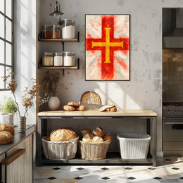 Vibrant Cross Poster