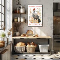Delaware Blue Hen State Pride Art Poster