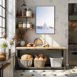 Tranquil Winter Landscape Minimalistic Artistic Poster