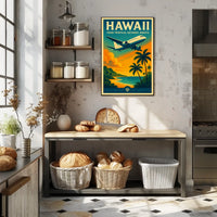 Hawaii Tropical Adventure Vintage Travel Poster