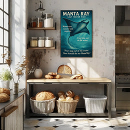 Majestic Manta Ray Poster