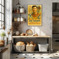 Jim Thorpe Legendary Athlete Tribute Poster