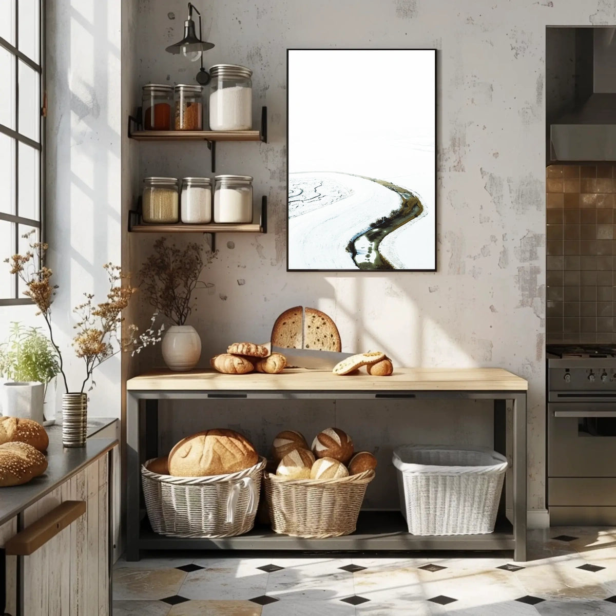 Serene Winter Landscape Art Print - Abstract or Artistic Poster