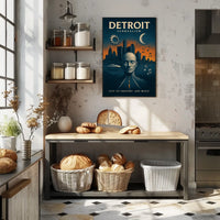 Detroit Heritage Industrial Music Skyline Poster