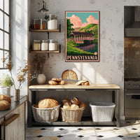 Scenic Pennsylvania Covered Bridge Poster
