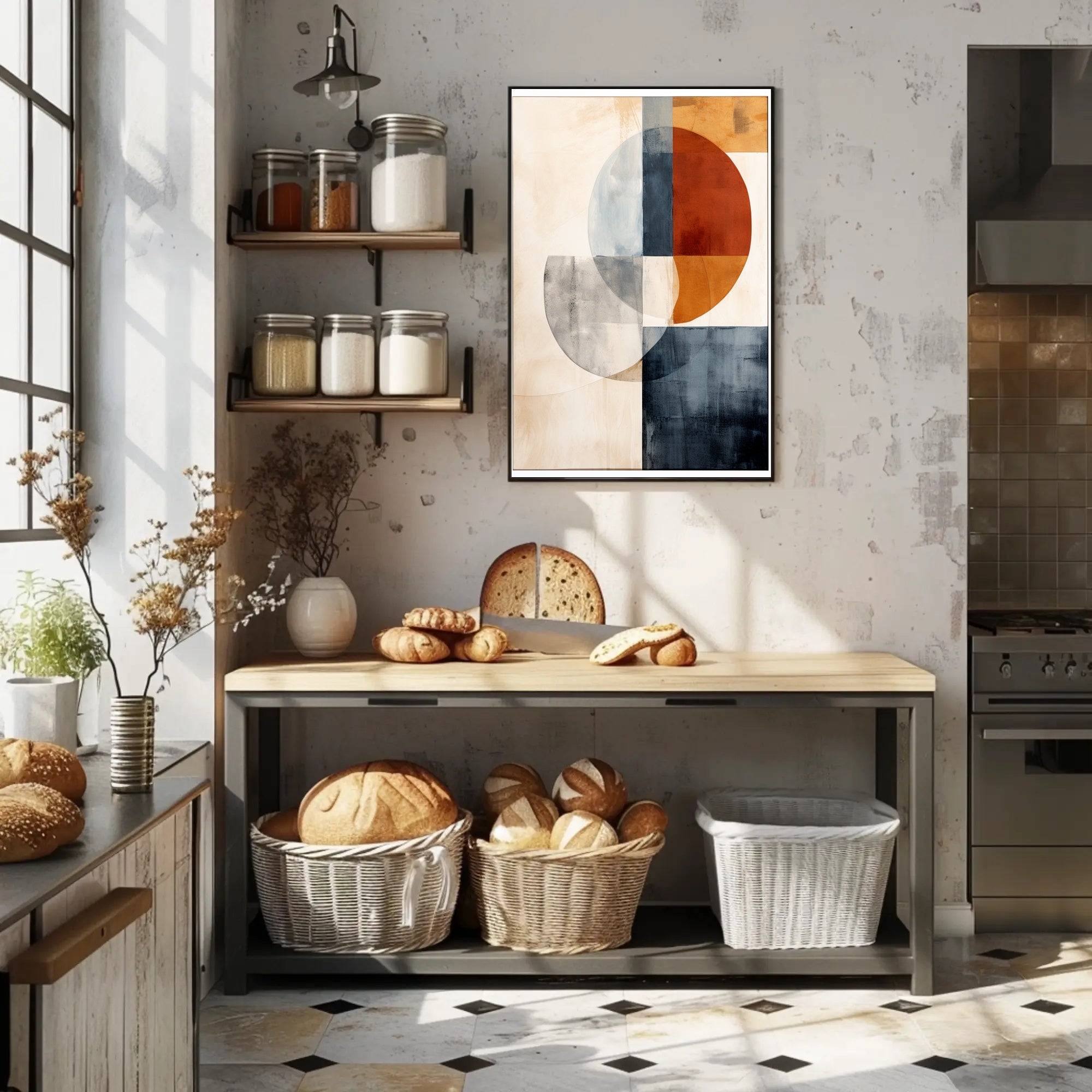 Abstract Geometric Composition Abstract Poster