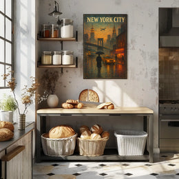 New York City Urban Evening Poster