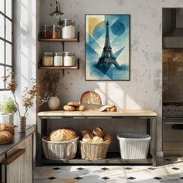 Eiffel Tower Geometric Elegance Poster
