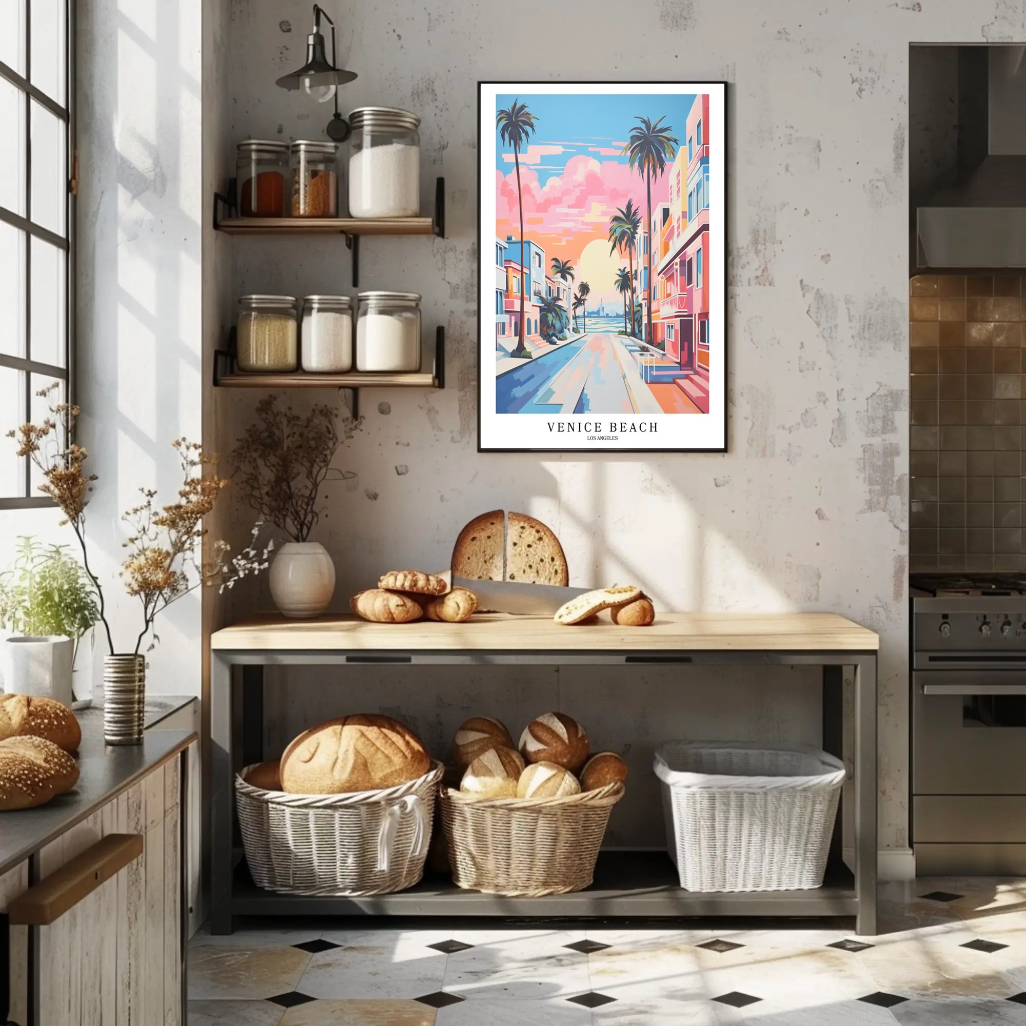 Venice Beach Sunset Poster PosterGoat