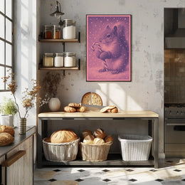 Festive Squirrel Delight Poster