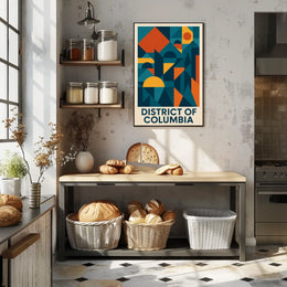 District Of Columbia Geometric Art Poster