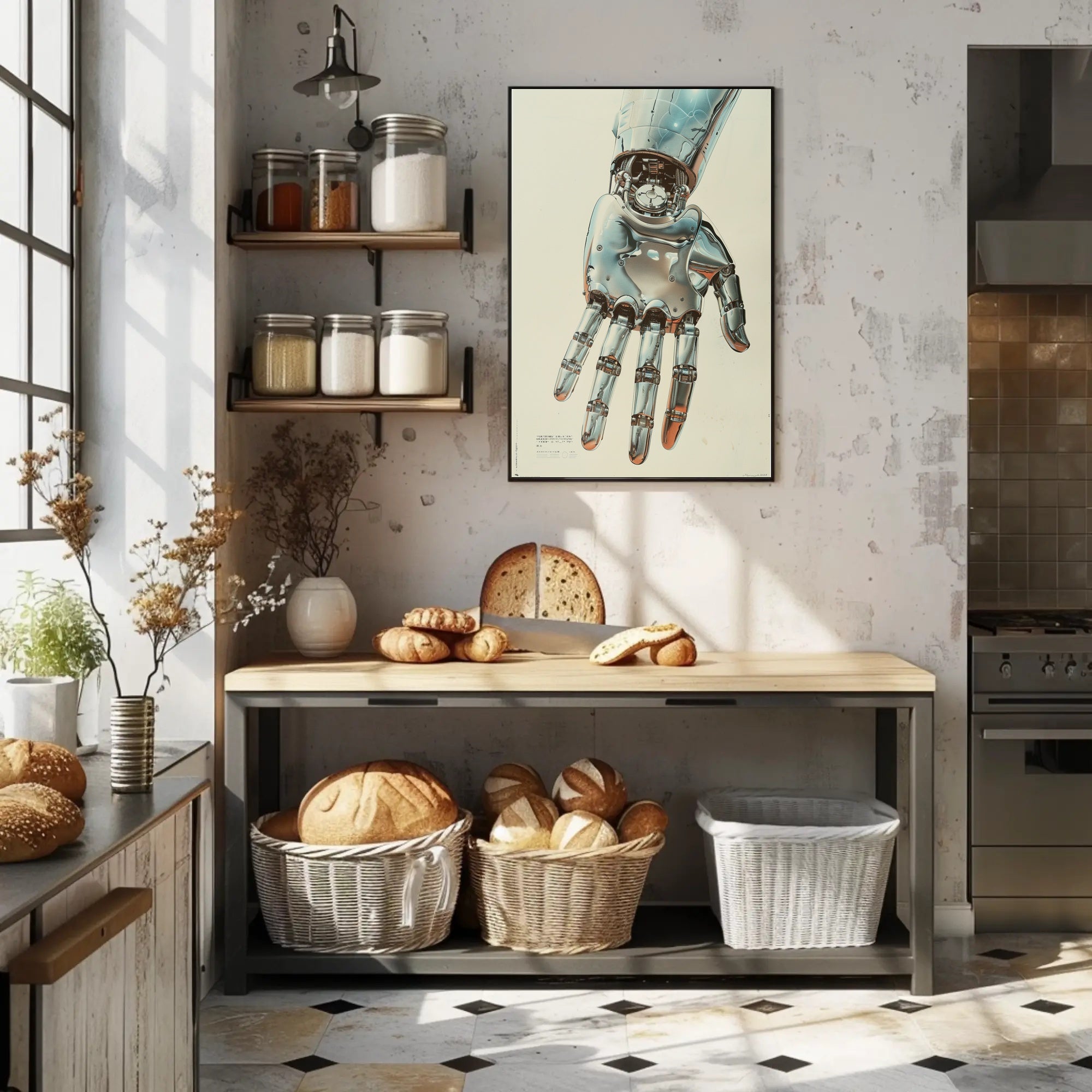 The Futuristic Hand Art Poster for Home Decor and Wall Art Enthusiasts PosterGoat