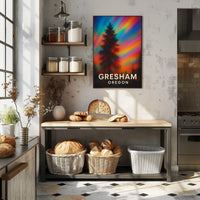 Gresham Oregon Landscape Realism Decor Lovers Poster