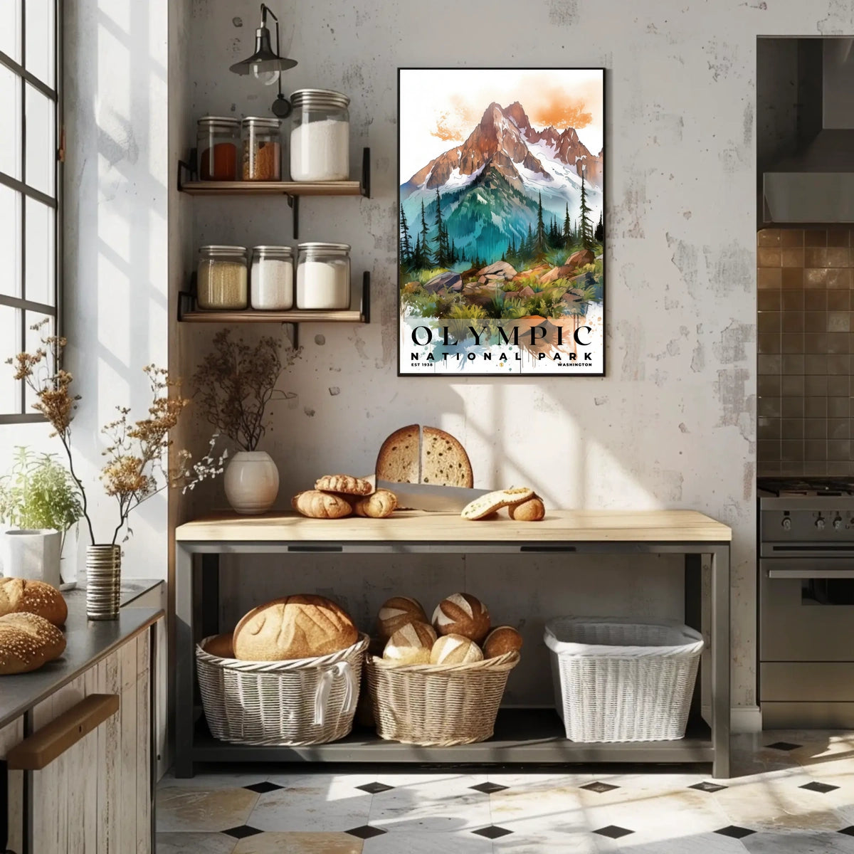 Olympic Watercolor Wall Art Poster