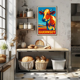 Guernsey Cow Art Poster