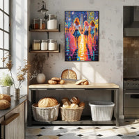 Vibrant City Stroll Poster
