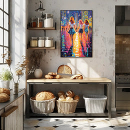 Vibrant City Stroll Poster