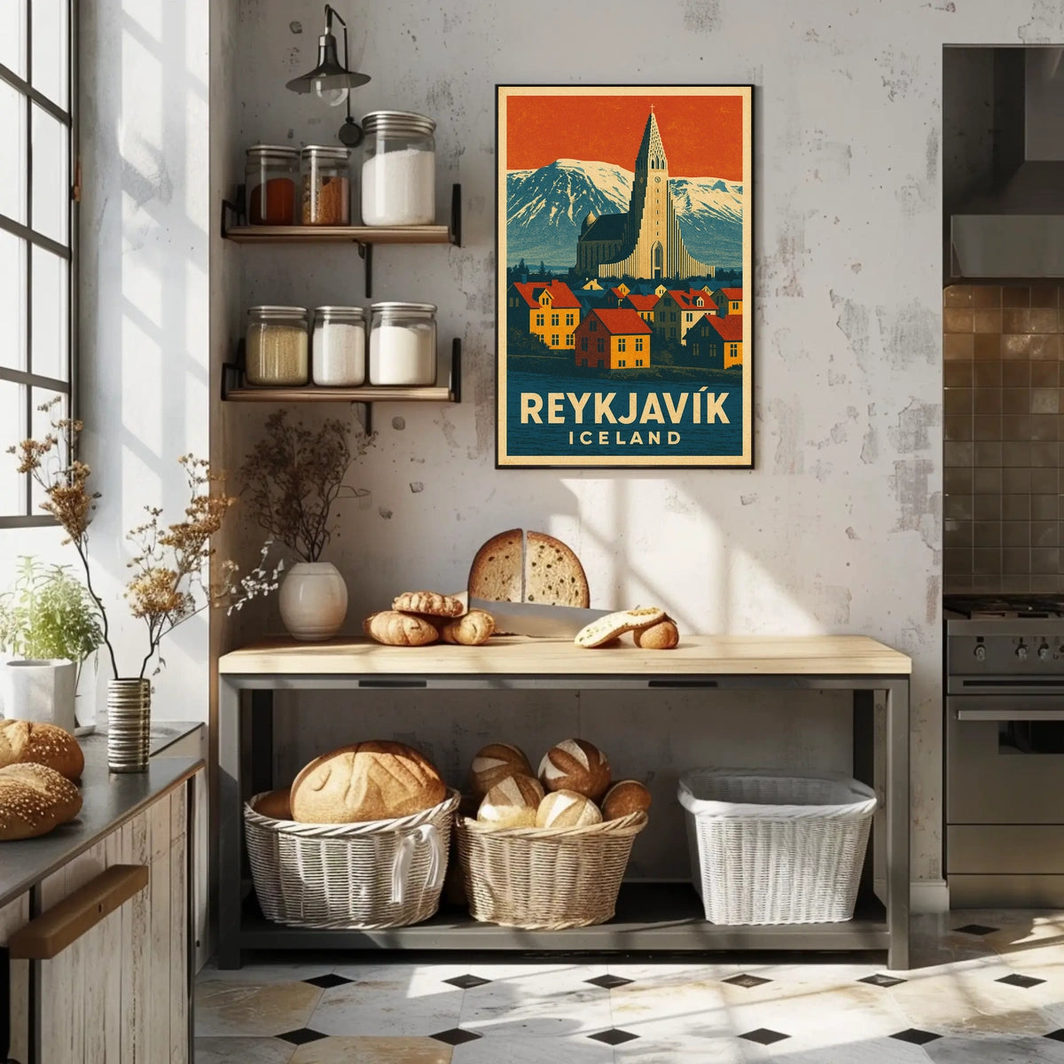 Reykjavik, Iceland Travel Poster