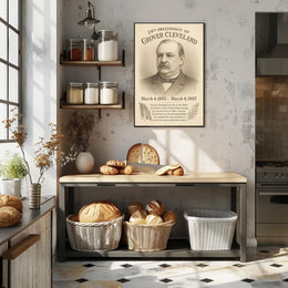 Grover Cleveland 24th President Sketch Poster Art Print PosterGoat